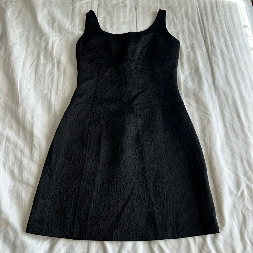 Georgiou Studio Black Jacquard Mini Dress - Picture 2 of 7